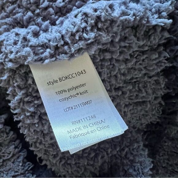 Barefoot Dreams Cozy Blue Kids Hooded Sweater Jacket Unisex 4T - 5T EUC - Picture 6 of 6